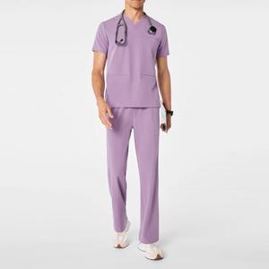 Custom Logo Medical <b>Scrubs</b> Uniform Set for Men Stretch Fabric Oversized <b>Scrub</b> <b>Top</b> Jogger Pants Nursing Surgical Hospital Wear - Product Image 1