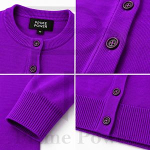 Cardigan tricoté doux pour femme, tendance, décontracté, à fermeture boutonnée, manches longues, ourlet côtelé, vente en gros - Product Image 3