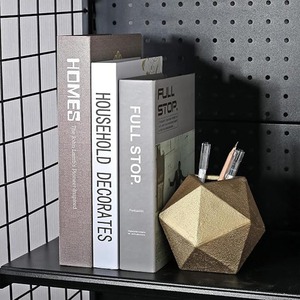 Sujetalibros Geométricos Ambipolares Decorativos en Forma de Bola, Sujetalibros Modernos de Hierro Fundido Dorado para Escritorio de Oficina, Estantería, Librería - Product Image 2