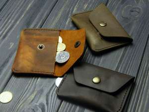 กระเป๋าใส่บัตรหนังแท้สำหรับผู้ชายแบบสั้นกันน้ำ พร้อมช่องใส่เหรียญ รุ่น SNE-0024 - Product Image 5