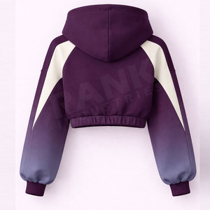 Nuevas sudaderas con capucha para mujer, ligeras, MOQ bajo, estilo cómodo, sudaderas cortas para mujer en venta - Product Image 3