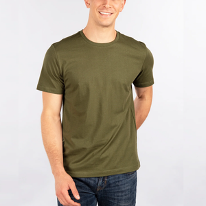 Spandex/algodón de alta calidad 220 GSM, camiseta de manga corta de gran tamaño para hombre, transpirable, antibolitas, antiarrugas, en blanco - Product Image 1