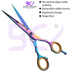 Ciseaux de coiffeur en acier inoxydable, légers, durables, personnalisables, multicolores, avec votre propre logo, meilleur fournisseur - Product Image 4