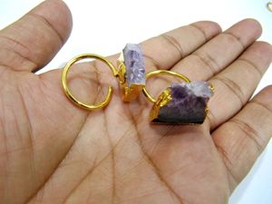 Handmade <b>Silver</b> <b>Ring</b> With Mixed Colors <b>Adjustable</b> Multi-Color Agate Druzy Jewelry <b>Rings</b> - Product Image 2