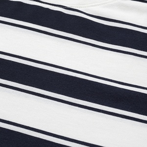 Custom Engineered Stripe <b>Long</b> Sleeve <b>T</b>-<b>Shirt</b> <b>Men</b> Feeder Stripe Cotton OEM Wholesale BD - Product Image 3