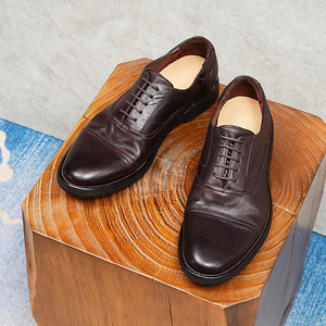 Chaussures Oxford pour hommes en cuir véritable de cheval, faites à la main, formelles, imperméables, à enfiler - Goodyear Welted - Product Image 2