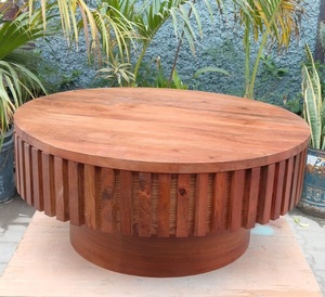 Custom-designed wooden coffee <b>table</b> with inlay patterns offering a luxurious statement piece for sophisticated homes - Product Image 6