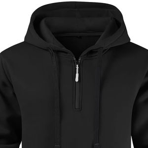 Sudadera con cordón ajustable y media cremallera para un ajuste perfecto, diseño superior personalizado, sudadera ligera y elegante de algodón para hombre y mujer, ropa urbana. - Product Image 6