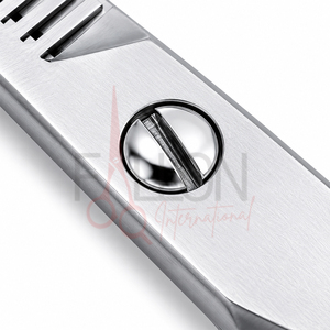 Thinning Scissors Stainless Steel 30 Teeth Blunt Tip Right Handed <b>Long</b> <b>Handle</b> Rubber Grip Hair Cutting <b>Shears</b> - Product Image 4