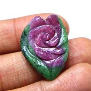 Cabujón de Zoisita Rubí Natural Tallado, Gema de Rubí Tallada a Mano, Piedra Suelta Lisa, Proveedor Mayorista para Joyería - Product Image 1