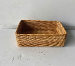 Panier de rangement multifonction en rotin naturel de haute qualité aspect luxe écologique tissé à la main nouveauté pour l'organisation de la maison - Product Image 3