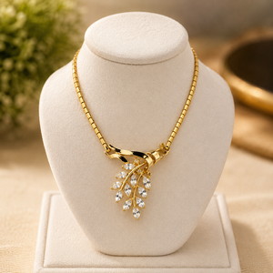 925 Sterling <b>Silver</b> Leaf Pendant <b>Necklace</b> Moissanite Marquise Shape Diamond Women Wedding Jewelry - Product Image 3