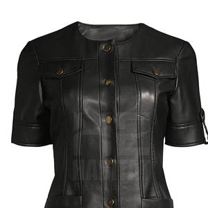 มินิเดรสหนังแท้ระบายอากาศได้ดีสำหรับผู้หญิง ผ้าเนื้อน้ำหนักเบา ดีไซน์ทันสมัย เหมาะสำหรับใส่ลำลอง - Product Image 5