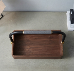 Organizador de Almacenamiento de Madera para el Hogar con Asa Metálica, Organizador de Utensilios de Cocina - Product Image 4