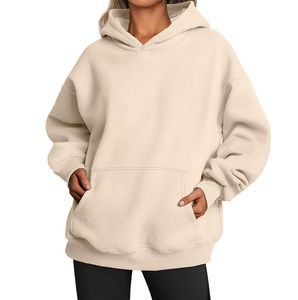 Sweatshirts surdimensionnés pour femmes, sweats à capuche en polaire, logo personnalisé, sweat à capuche unisexe - Product Image 1