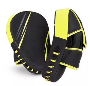 Guantes de Entrenamiento Focus Mitts al por Mayor para Clubes de Boxeo, Gimnasios, Centros de Fitness y Uso Deportivo, Guantes Focus Mitts Negros y Amarillos de PU Elástico - Product Image 1