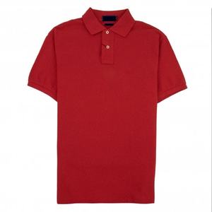 Polo décontracté pour homme en coton biologique 100% teint en fil, tricoté, à manches courtes, boutonné sur le devant, respirant, couleur unie, prix abordable - Product Image 5