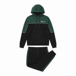 Women's Color Blocked Hooded Tracksuit <b>Set</b> With Pocket Regular Fit Sporty Style All Seasons <b>Knitted</b> 100% Cotton Pullover - Product Image 6