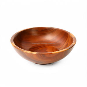 Premium Quality Handcrafted Eco-Friendly Acacia <b>Wood</b> <b>Bowl</b> Rustic Smooth Finish Polished Technique Serving Dining Home Decor - Product Image 2