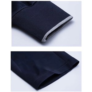 Survêtement à capuche bleu clair pour homme, fermeture éclair intégrale, poches latérales, respirant, coupe décontractée, vêtement d'automne, couleur unie, coton - Product Image 6