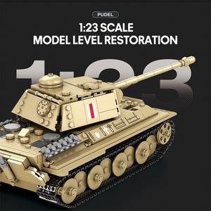 Nuevo Modelo de Tanque a Escala 1:23, Bloques de Construcción, Ladrillos de la Segunda Guerra Mundial, Juguetes Militares para Niños, Regalos de Navidad para Niños y Adultos, 969 Piezas, Juguete Creativo - Product Image 3