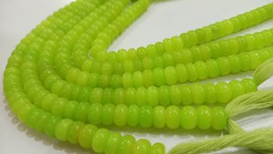 Perles de chalcédoine verte naturelle, rondes, lisses, 8 mm, vendues par brin de 8 pouces de long - Product Image 2