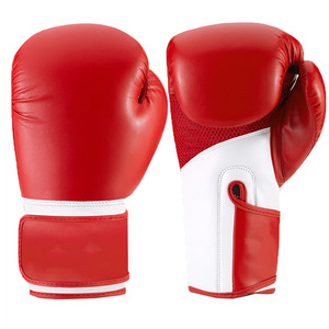 นวมชกมวยสำหรับผู้ชายและผู้หญิง สีแดง สำหรับคิกบ็อกซิ่ง มวยไทย MMA ซ้อมมวยหนัก - Product Image 2
