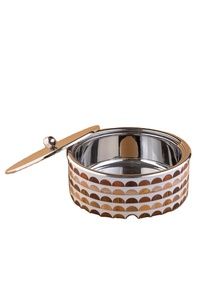 Casserole moderne en acier inoxydable avec couvercle en métal, écologique, compatible gaz et induction, pour usage domestique, hôtelier et buffet - Product Image 3