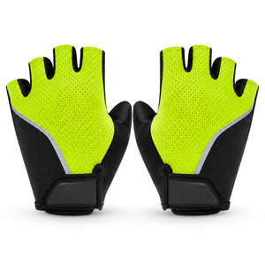 Gants de cyclisme demi-doigts en gros avec rembourrage durable sur la paume, ajustement confortable, logo personnalisé, fabrication directe usine pour importateurs - Product Image 5