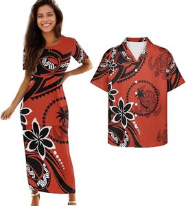 Vestido ajustado con estampado floral rojo, mangas cortas, cuello redondo, largo hasta el suelo, ropa de verano para vacaciones para adultos - Product Image 1