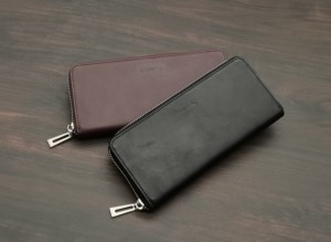 Hot Pick Castello New Design Genuine Cowhide Soft Leather Long Zip Unisex <b>Wallet</b> Black Dark Brown Men's Women's Polyester - Product Image 2