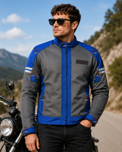 Veste en maille textile pour moto LAZIB MOTO GEARS personnalisée, % polyester, manches longues, légère, unisexe, toutes saisons, protection OEM - Product Image 2