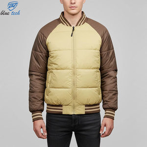 <b>Men</b>’s Puffer Bomber <b>Jacket</b> Winter <b>Warm</b> Quilted <b>Jacket</b> Lightweight Insulated Raglan Sleeve Casual Outdoor Fashion Coat Wholesale - Product Image 1
