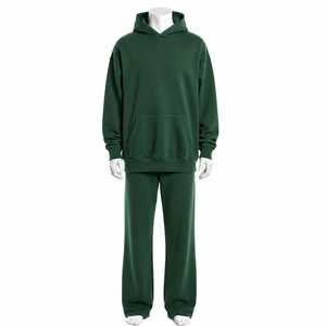 Conjunto Deportivo de Felpa de Algodón para Hombre y Mujer, Suave, Cálido, Transpirable, Cómodo, Informal, para Uso Diario, Sudadera con Capucha y Pantalones Jogger - Product Image 1