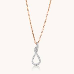 สร้อยคอจี้มอยซาไนต์สีโรสโกลด์ 14K พร้อมโซ่เชื่อมต่อ เครื่องประดับแฟชั่นสำหรับผู้หญิง สวมใส่ได้ทุกวัน - Product Image 2