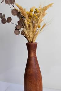 Jarrón Alto de Bambú y Madera Hecho a Mano, Jarrón Moderno y Contemporáneo de Madera Natural para Decoración del Hogar y Bodas - Product Image 3