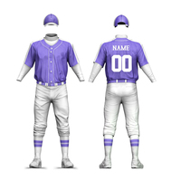 Uniforme d'équipe de baseball sur mesure OEM ODM pour adultes, logo personnalisé, nom, numéro, séchage rapide, 100% polyester, antibactérien