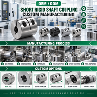 Accouplement rigide court sur mesure, monobloc, à serrage compact, pour moteur et boîte de vitesses, alésage personnalisé OEM