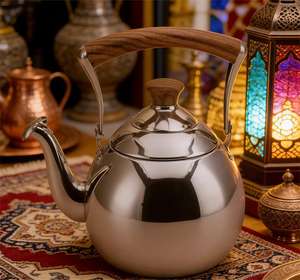 Fournisseur fabricant, nouvelle bouilloire à eau sifflante en acier inoxydable au design élégant, théière en métal, bouilloire à induction de cuisine avec couvercle - Product Image 3