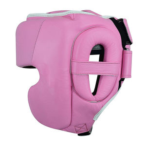 Boxing <b>Training</b> Protection <b>Head</b> Guard White Full Face Fly Boxing <b>Head</b> Guard Genuine Leather - Product Image 4