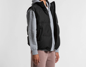 Gilet matelassé décontracté d'hiver pour homme, personnalisable avec votre propre design, en toile 100% coton, imperméable, avec fermeture éclair, anti-plis - Product Image 3