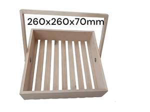 Cesta de regalo de madera, set de cestas de madera para boda, cesta de madera navideña, cesta de regalo festiva, cesta de madera para regalos, cesta de madera tipo hamper. - Product Image 5