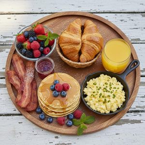 Modern Round Wood <b>Tray</b> for Coffee Table Durable Non-Toxic Food Grade Serving <b>Tray</b> Home Decor (11x11 Inch) - Product Image 6