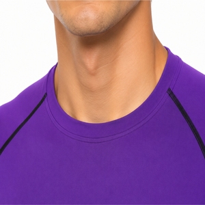 Men Compression Shirt Long Sleeve <b>Raglan</b> Athletic <b>Top</b> Stretch Fabric Athletic Fit Training Wear Workout <b>Top</b> Smooth Finish - Product Image 6