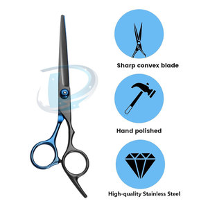 Ciseaux de coiffure de qualité supérieure, fabriqués avec les meilleurs matériaux, durables, pour barbiers. - Product Image 2