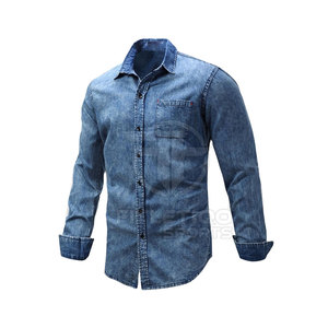 Camisas de Mezclilla Casuales para Hombre en Oferta, Tela Denim 100% Algodón, Ligeras, Transpirables, de Secado Rápido, Impermeables, Corte Regular, Alta Calidad - Product Image 2