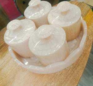 Pot en résine époxy de qualité supérieure avec couvercle en bois, boîte de rangement multi-usages, décoration intérieure, meilleur prix - Product Image 2