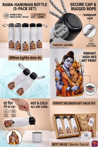 Bouteille d'eau en métal personnalisée Ram Hanuman avec impression pour usage promotionnel au bureau - Édition Fête des Mères et Halloween - Product Image 3