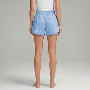 Shorts de course pour femmes bleus avec couche intérieure, shorts de yoga respirants, coupe ample, pour la gym, le fitness et l'entraînement athlétique - Product Image 6