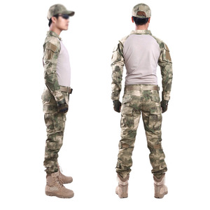 Ensemble uniforme tactique camouflage respirant unisexe en polyester/coton, chemise polo à manches longues, pantalon cargo, pour la chasse et la randonnée - Product Image 4